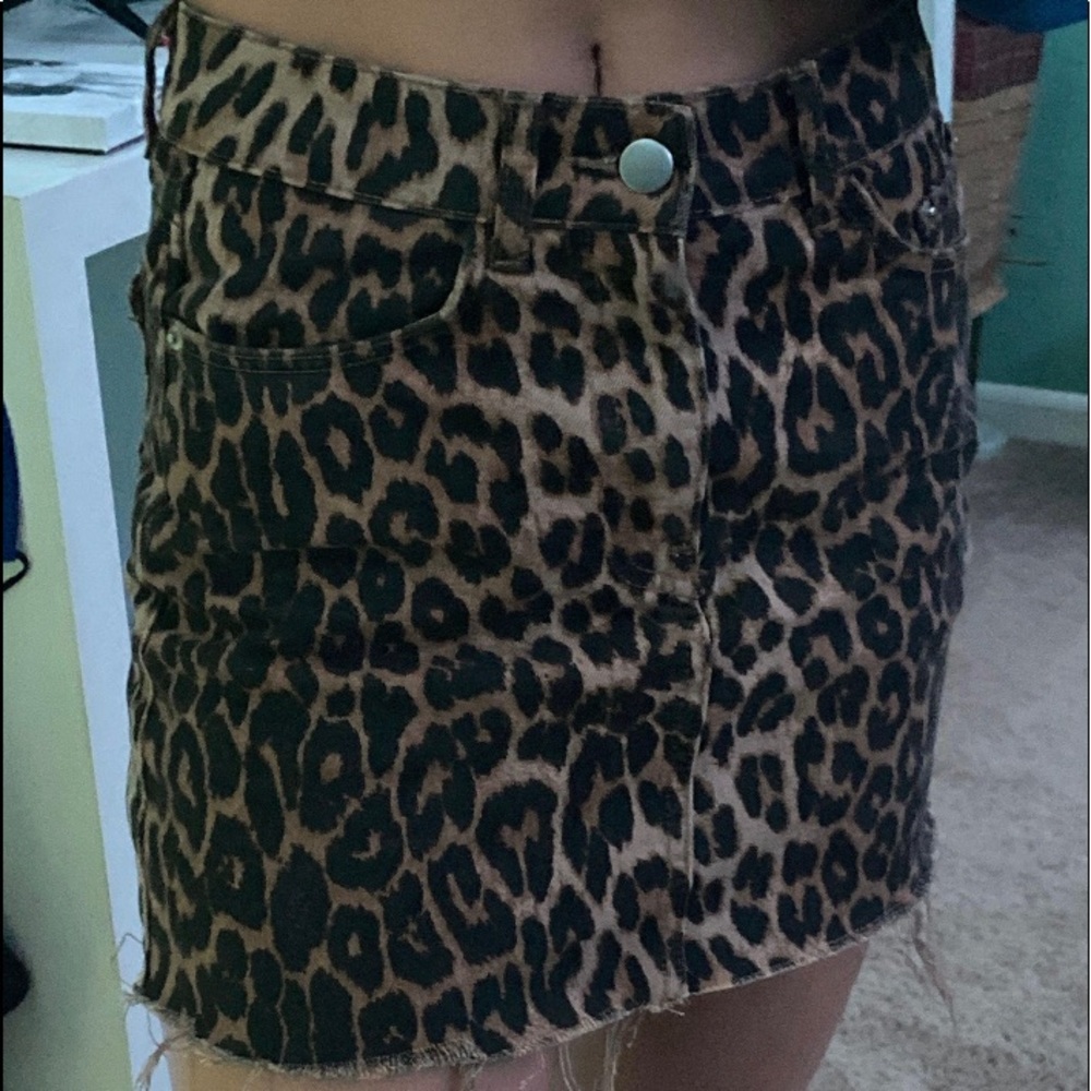 Cheetah print skirt